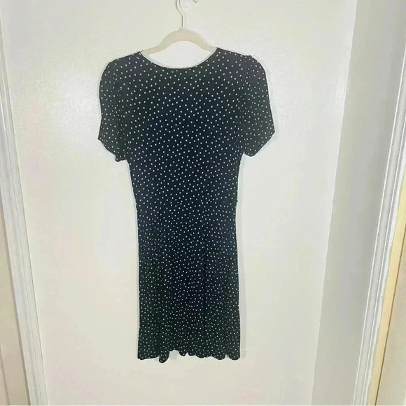 Boden Crew Neck Jersey Dress Mini Scattered Polka Dot Preppy Garden Party Light - Picture 7 of 8